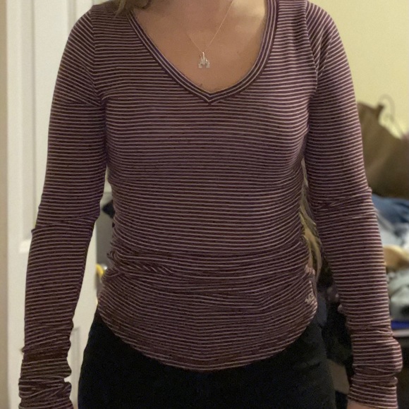 Burgundy striped shirt - Picture 2 of 3
